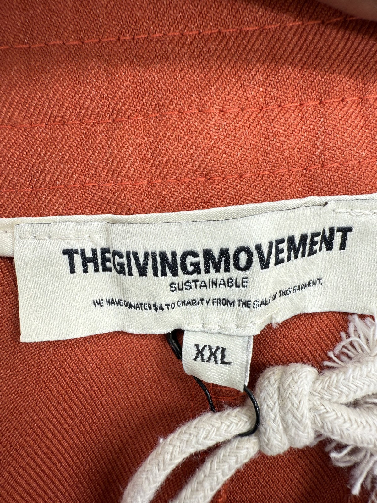 The Giving Movement Rust Wide Leg Pants XXL Organic Cotton Sustainable