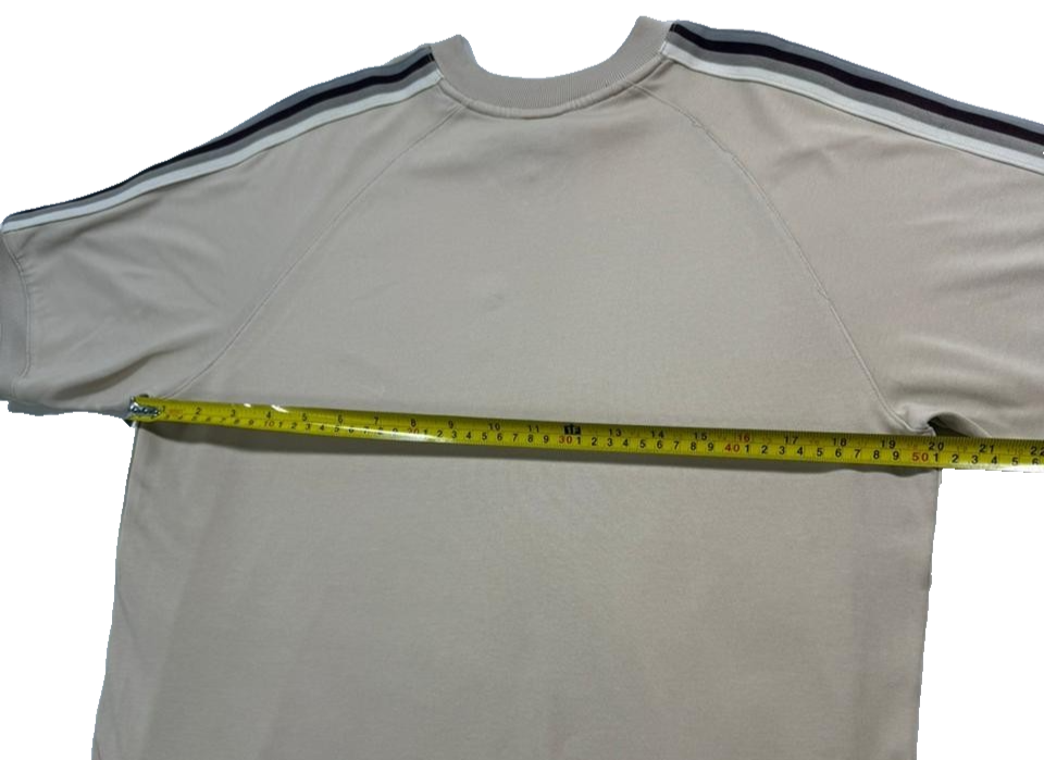 Nike Men's Beige V-Neck T-Shirt Casual Short Sleeve Cotton Tee Size L