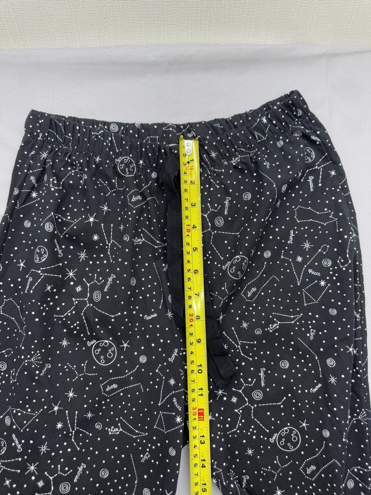 Koton Women's Black Stars Pajama Pants S Drawstring Loungewear