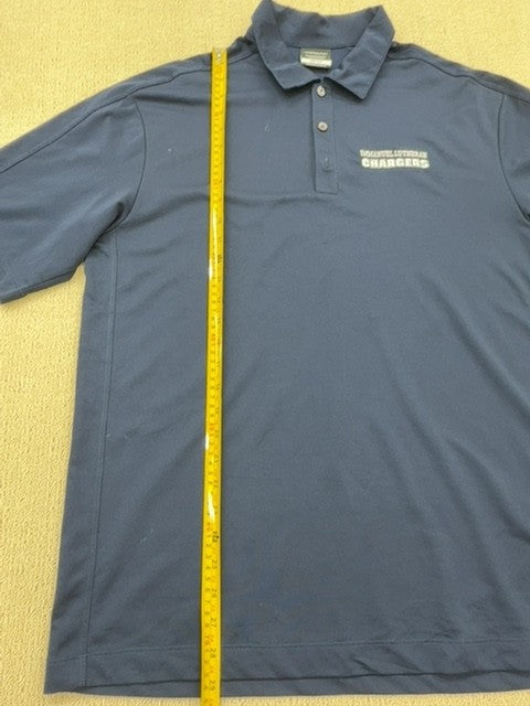 Nike Men's Navy Dri-FIT Golf Polo L Los Angeles Chargers