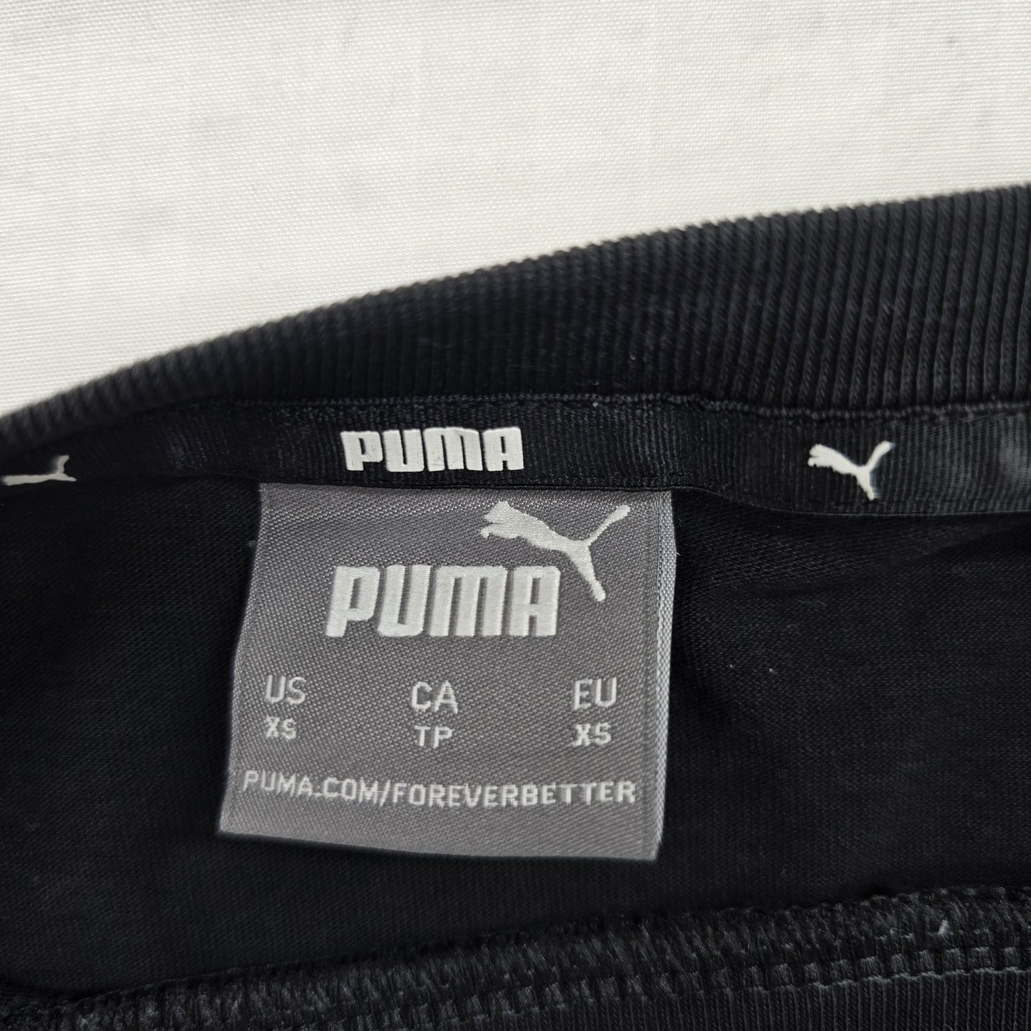 Puma Men's Black Crew Neck Short Sleeve Tee XS Regular Fit