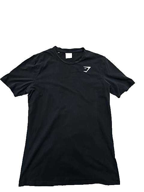 Gymshark Unisex Black T-Shirt – Size M, Embroidered