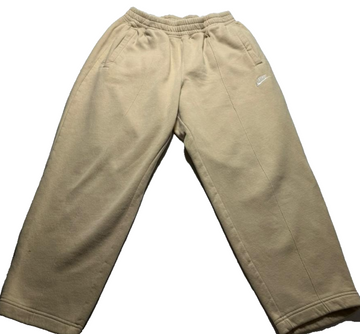 Nike Beige Sweatpants, Men's XL, Cotton Fleece Joggers, Casual Athletic Wear