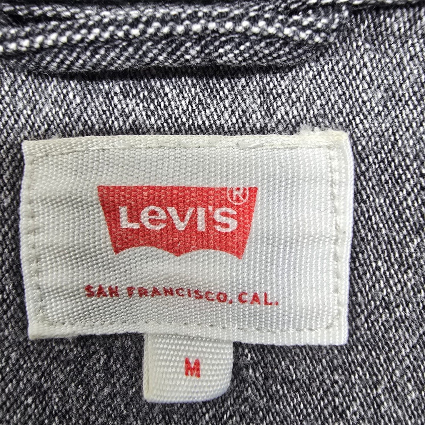 Levi's Men's Grey Denim Western Snap Shirt Size M