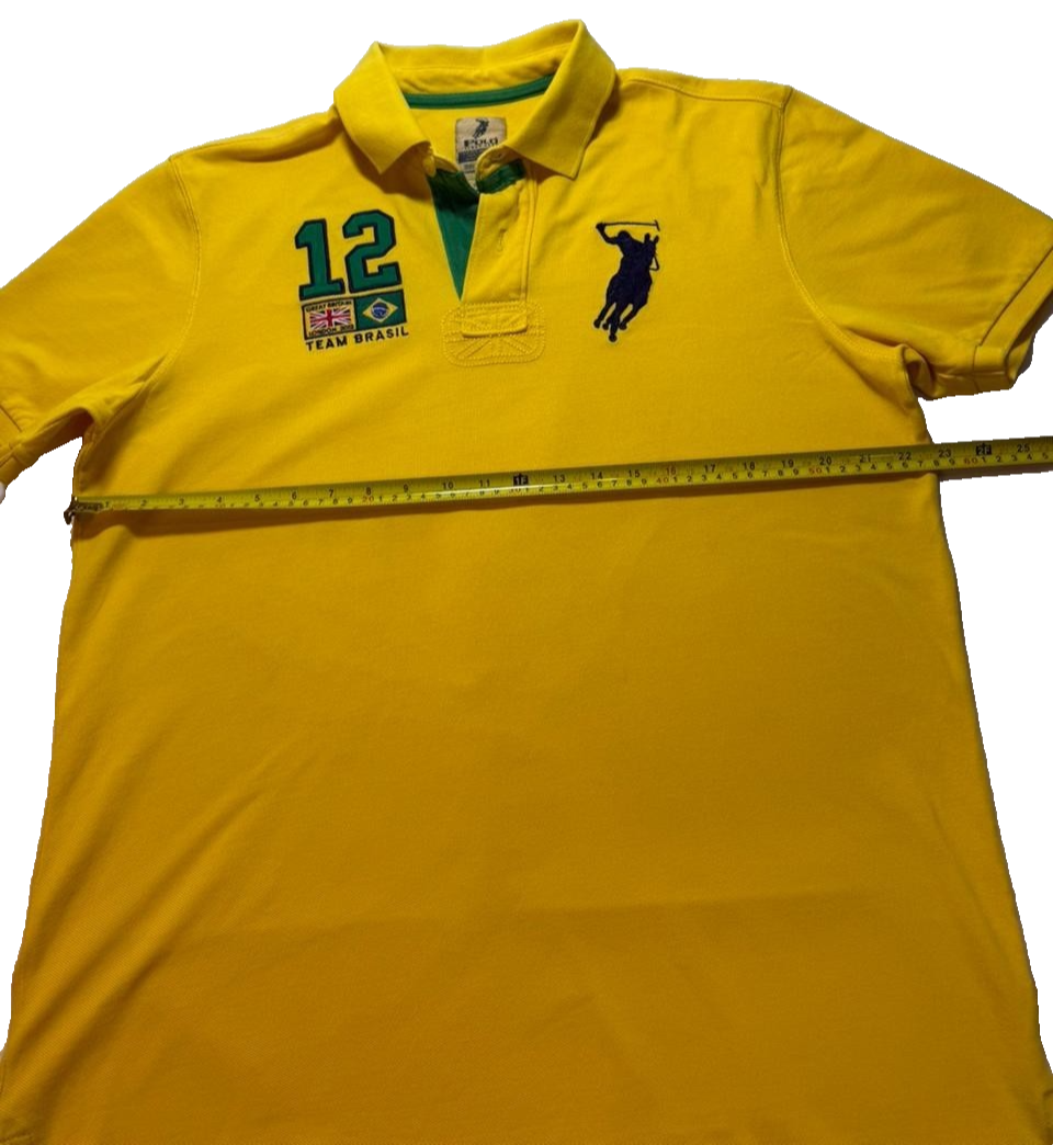 Rare-Ralph Lauren Polo Team Brazil Yellow Shirt | XXL