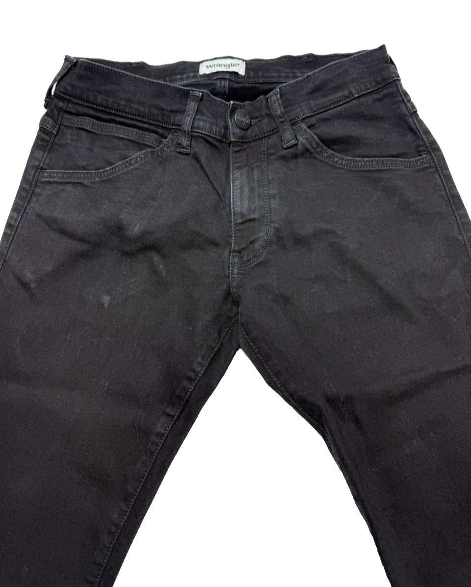 Wrangler Men's Bryson Jeans Black Relaxed Straight Fit Size 30 Denim