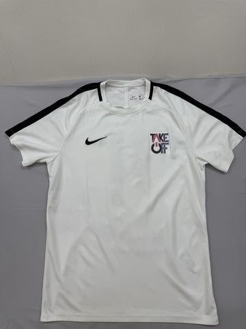 Nike Men's L White Dri-FIT Soccer Jersey Short Sleeve
