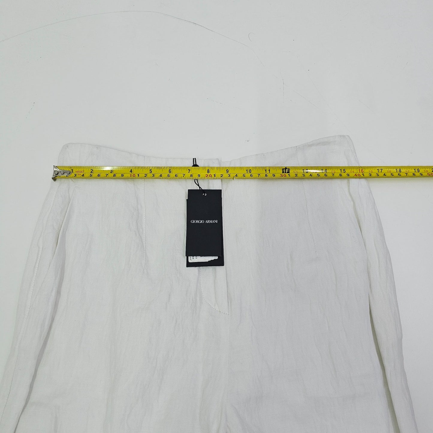 Giorgio Armani Cotton-Blend Straight Unhemmed With Single Pleats Pants 44 BNWT