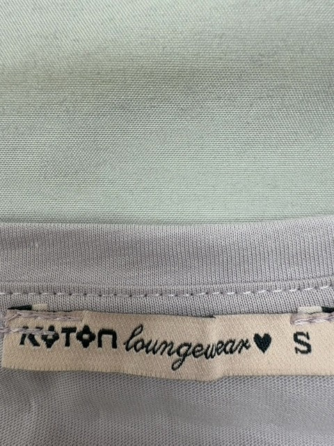 Koton Women's White Short Sleeve Horoscope Printed Crew Neck T-Shirt
