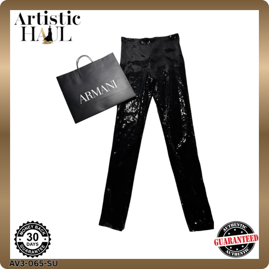 Giorgio Armani Women's Black Leggings – Size 44 – Ref 28A9E