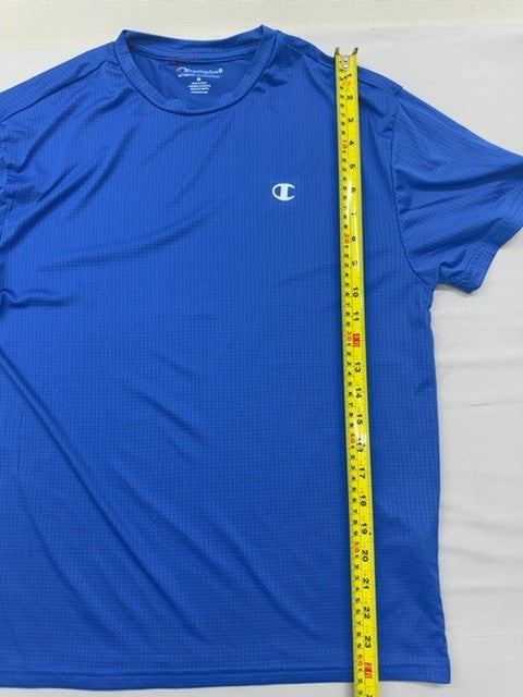 Champion Men's Blue Mesh T-Shirt Size M Short Sleeve Athletic