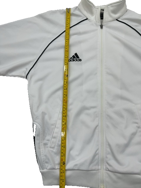 Adidas Men's White Track Jacket Size M Zipper Activewear