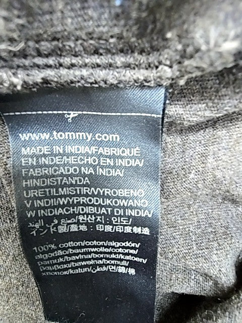 Tommy Hilfiger Men's Gray Logo Short Sleeve T-Shirt Size L Cotton