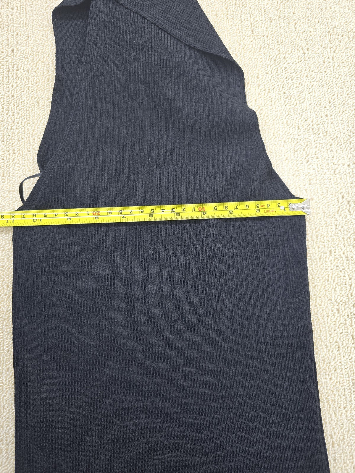 Gina Tricot Black Turtleneck Sleeveless Maxi Knit Dress S Open Back