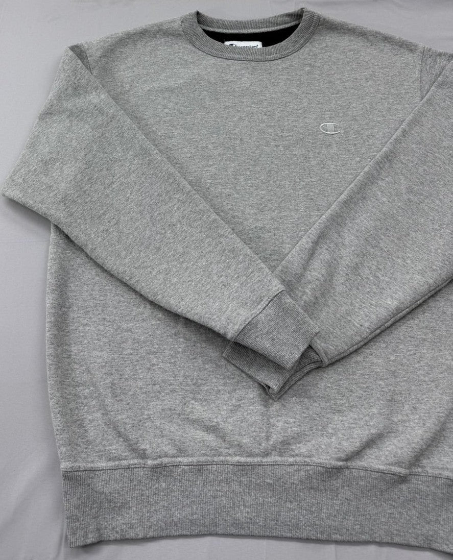 Champion Men's Gray Crewneck Fleece Sweatshirt Size M Regular