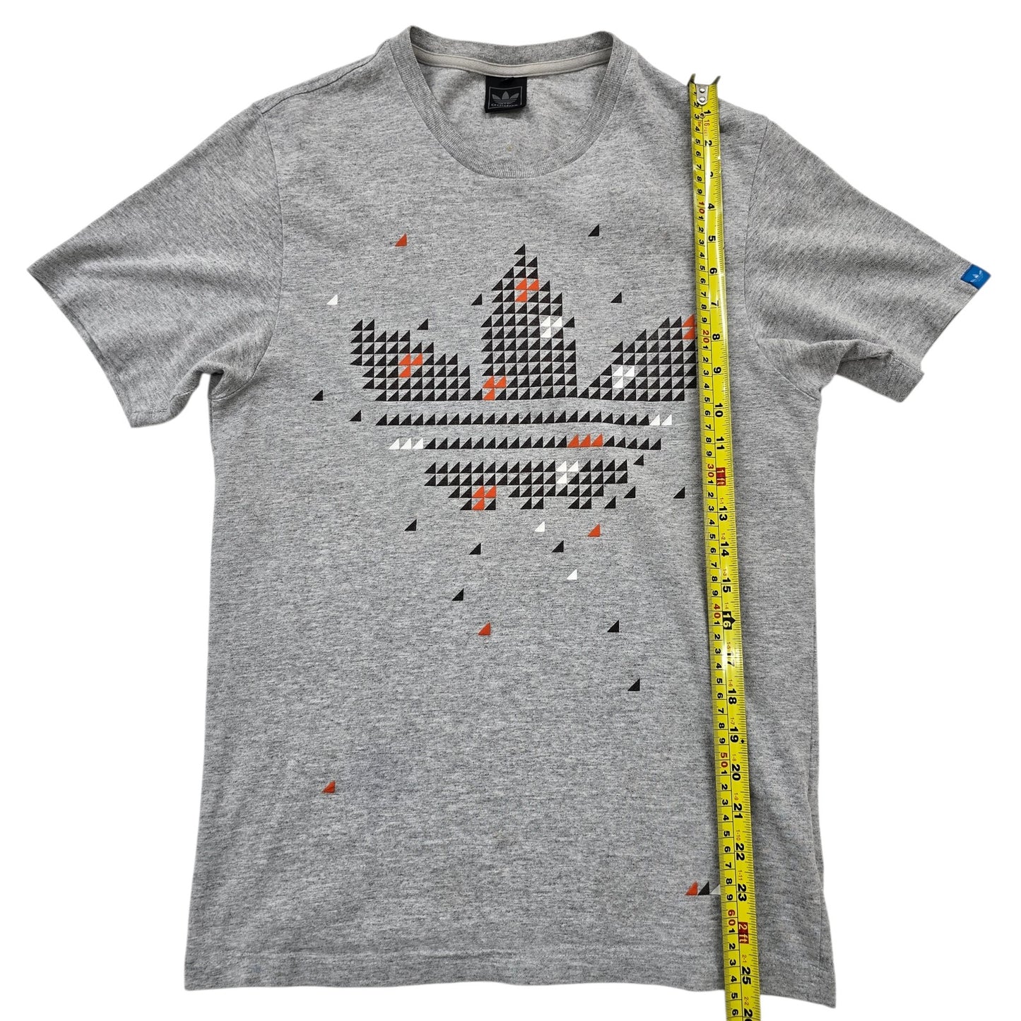 Adidas Men's Gray Cityscape Geometric Graphic T-Shirt Size S