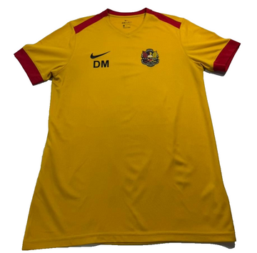 Nike Men's Yellow Gold Dri-FIT Afc Tubize Soccer Jersey Size L