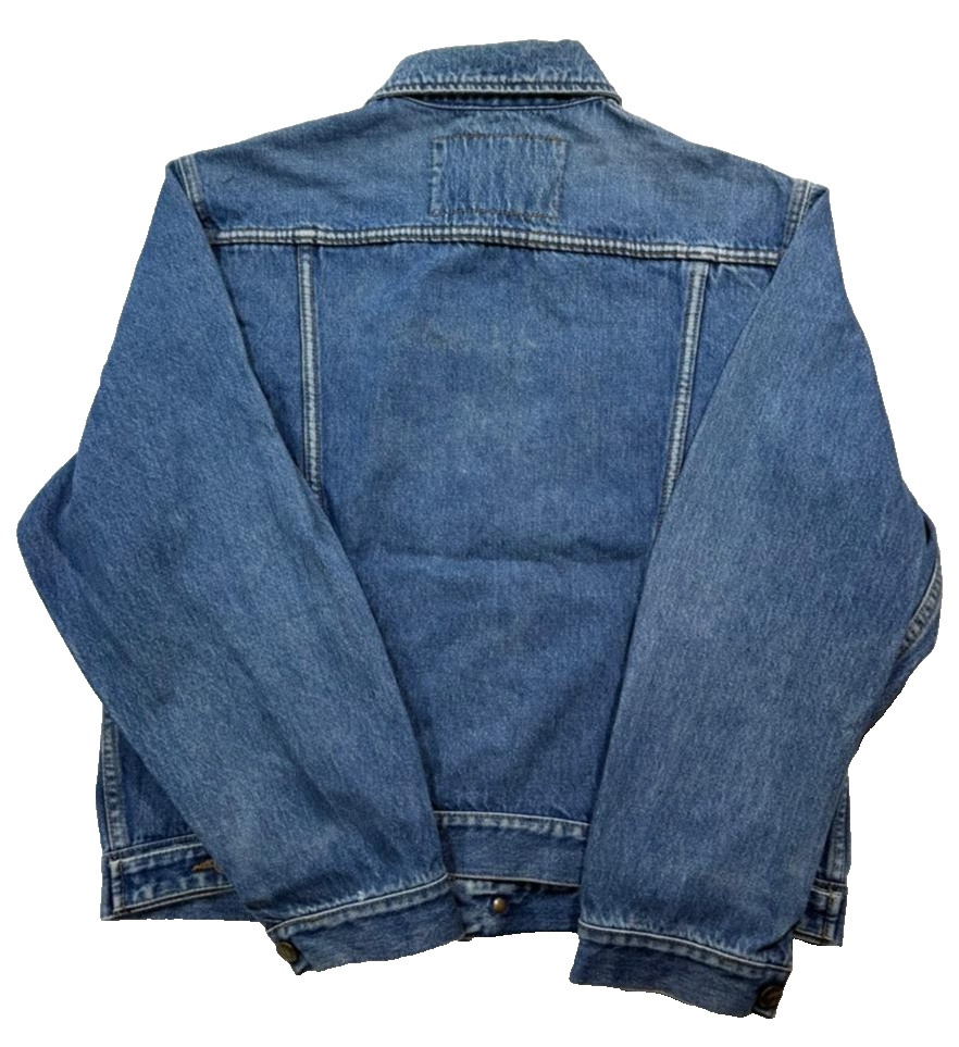 Giorgio Armani Men's Denim Jacket Vintage Blue Jean Trucker Style - Size 46