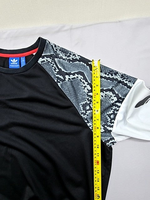 Adidas Originals Women's Snakeskin Print Crew Sweatshirt S Black/Grey/White