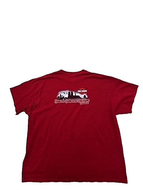Harley-Davidson Men's Red Short Sleeve T-Shirt 2XL Crew Neck
