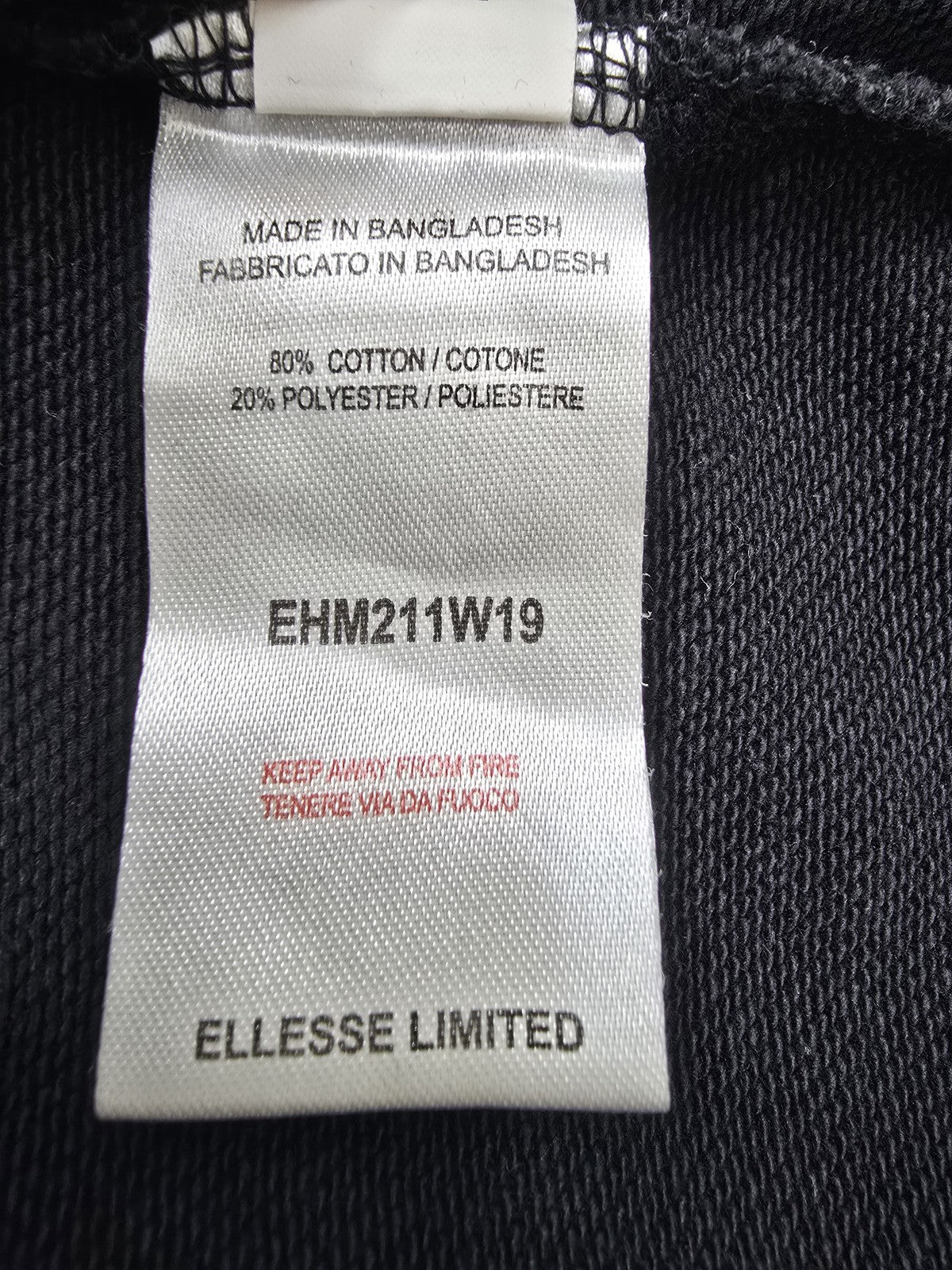 Ellesse Men's Navy Heritage Graphic Sweatshirt S Cotton Blend Crew Neck