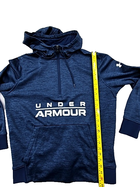 Under Armour Men's Navy Pullover Fleece Hoodie M Loose Fit