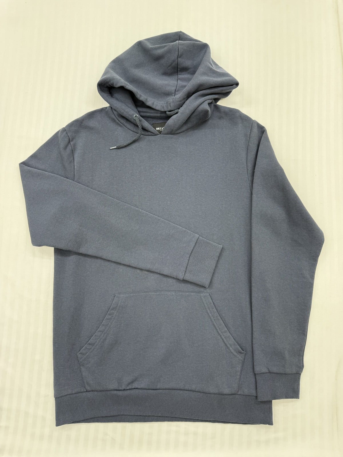 Only & Sons Charcoal Gray Fleece Hoodie M EU Men's Casual