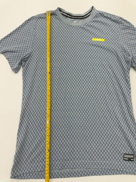 Nike Boys Light Blue Dri-FIT Geometric Tee Slim Size S Tagless