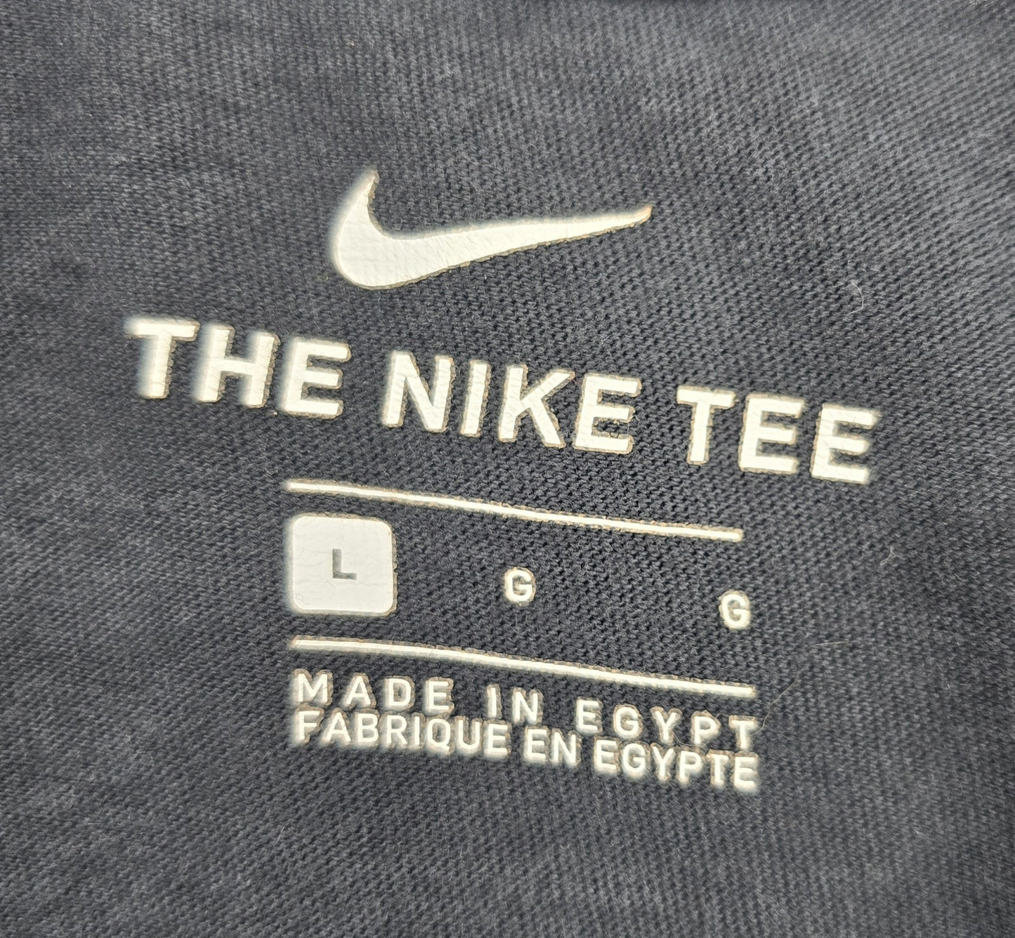 Nike Men's Black The Nike Tee T-Shirt L Lightweight Cotton Crew Neck