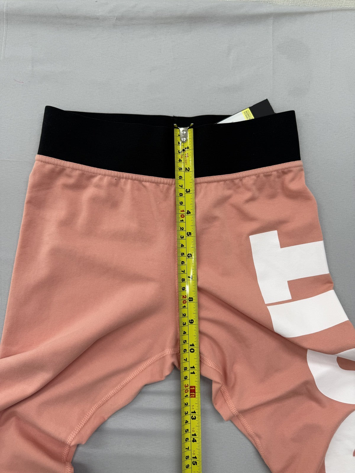 Nike Women's Pink High-Waisted Logo Print Leggings Size S