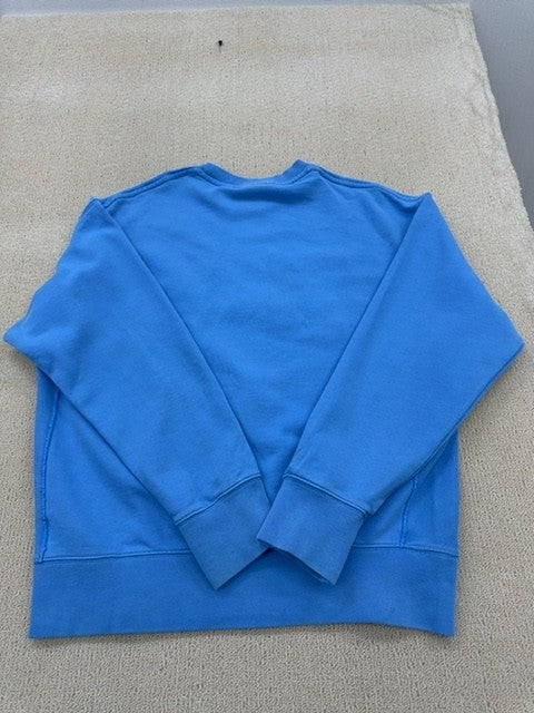 Nike Blue Crew Neck Sweatshirt M Cotton Polyester Long Sleeve