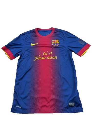 Nike Unisex Blue Dri-FIT Short Sleeve Jersey Crewneck S