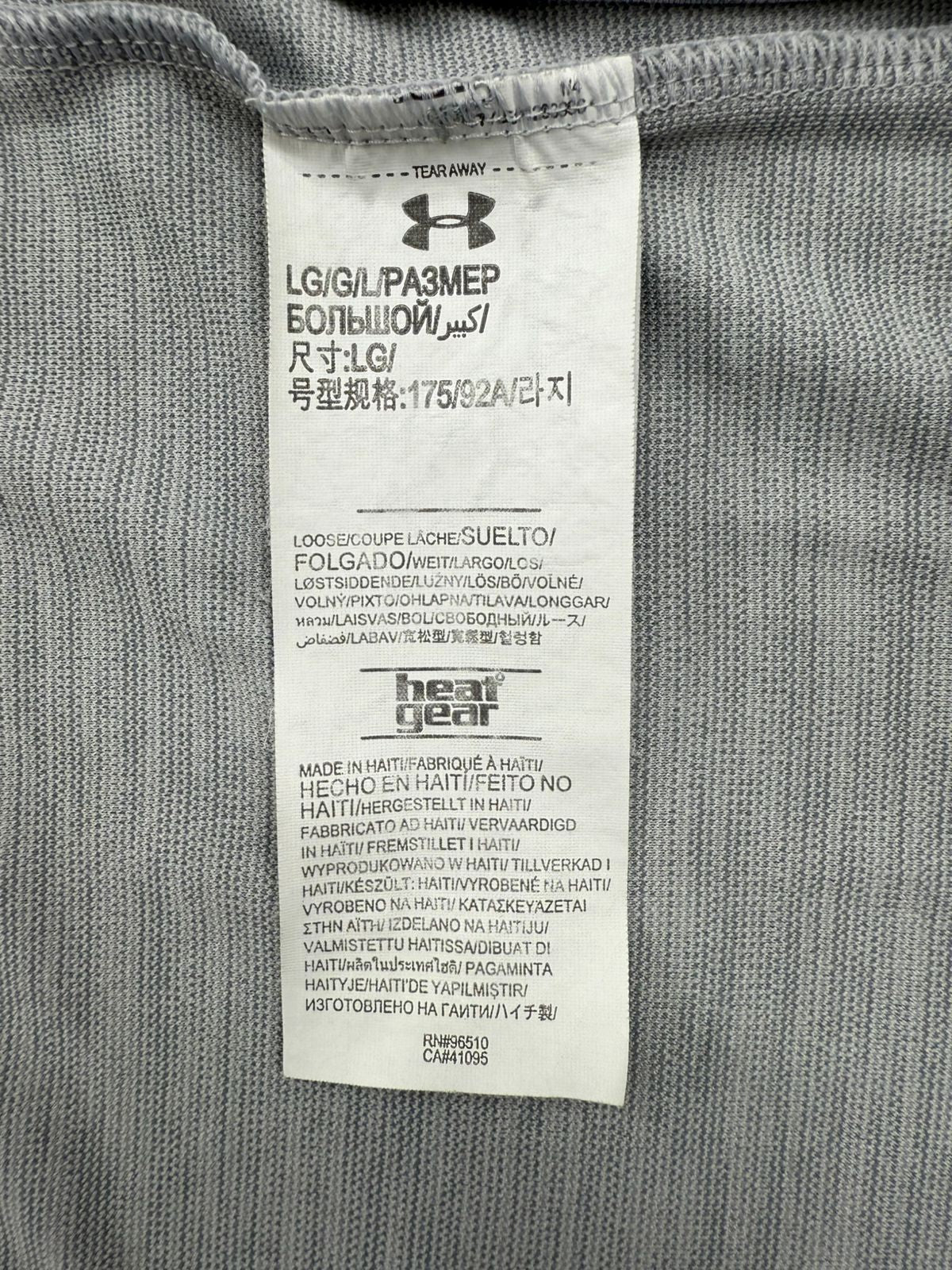 Under Armour Men's HeatGear Gray Compression T-Shirt L
