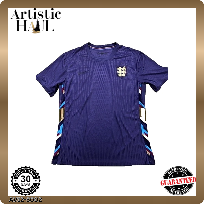 Nike Men's Purple England Football Jersey Short Sleeve Dri-FIT
