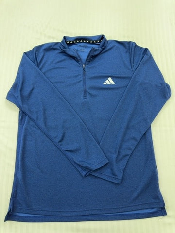 Adidas Men's Blue Quarter-Zip Pullover Sweater Size M