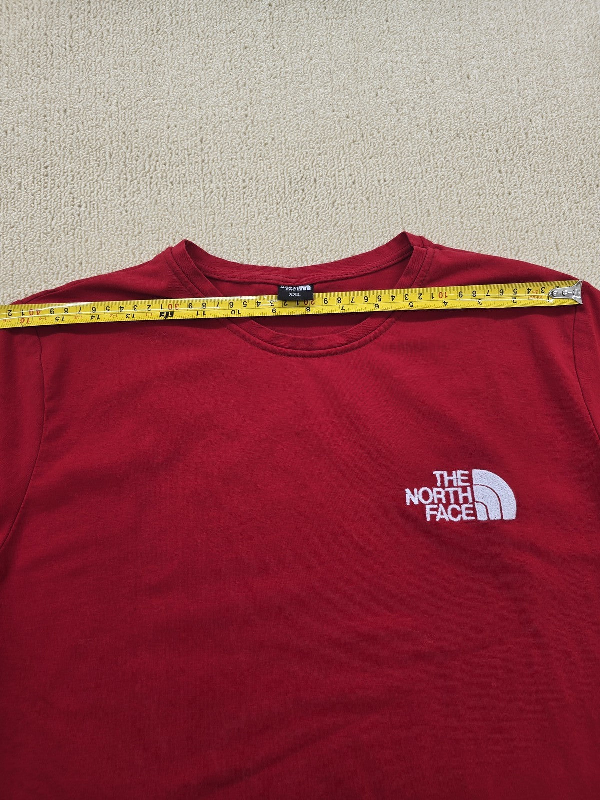 The North Face Red XXL Men's Short Sleeve Crewneck T-Shirt
