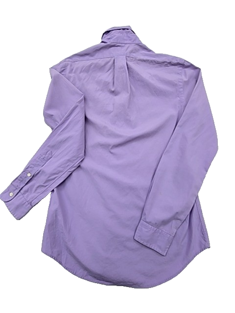 Polo Purple Slim Fit Long Sleeve Button Down Shirt S Cotton