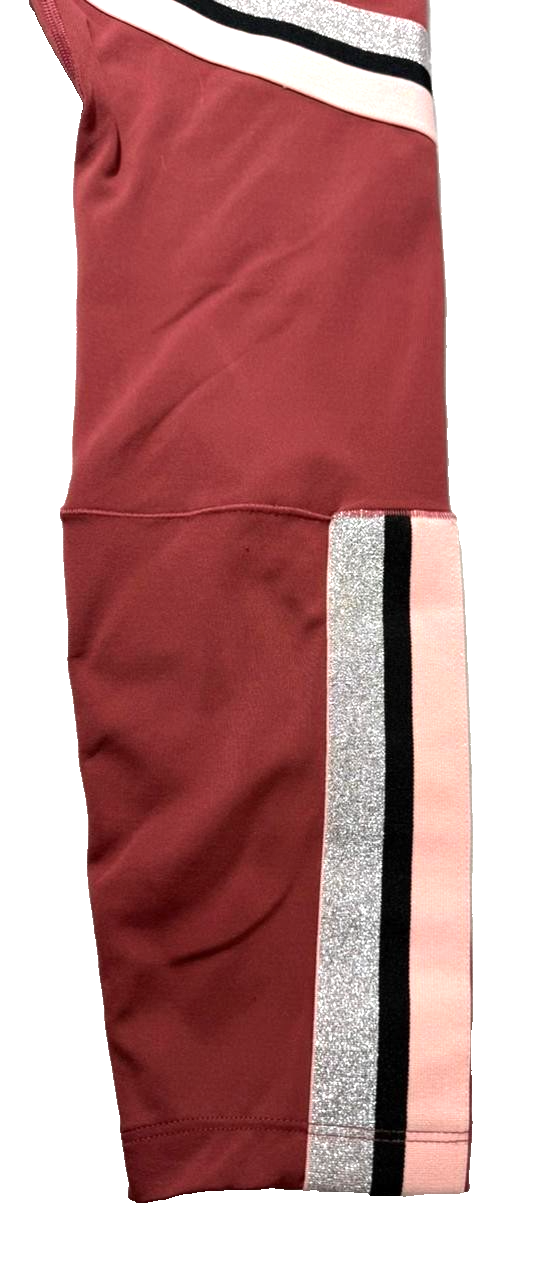 Nike One Icon Clash Women's Tights In A Red Color With Pink And Silver Glitter