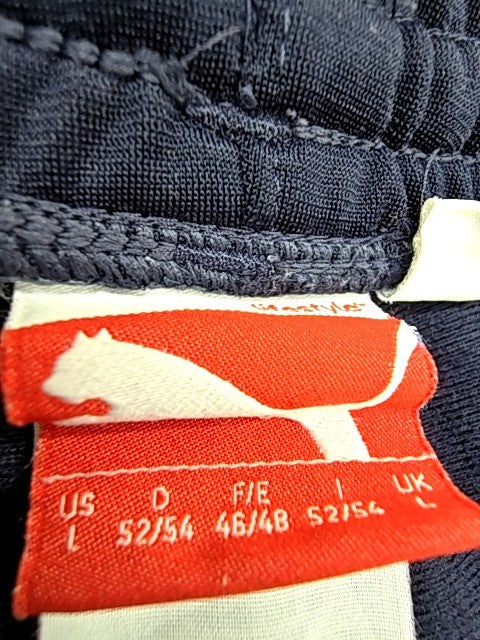Puma Men's Navy Track Pants Size L Drawstring Regular Fit 816362
