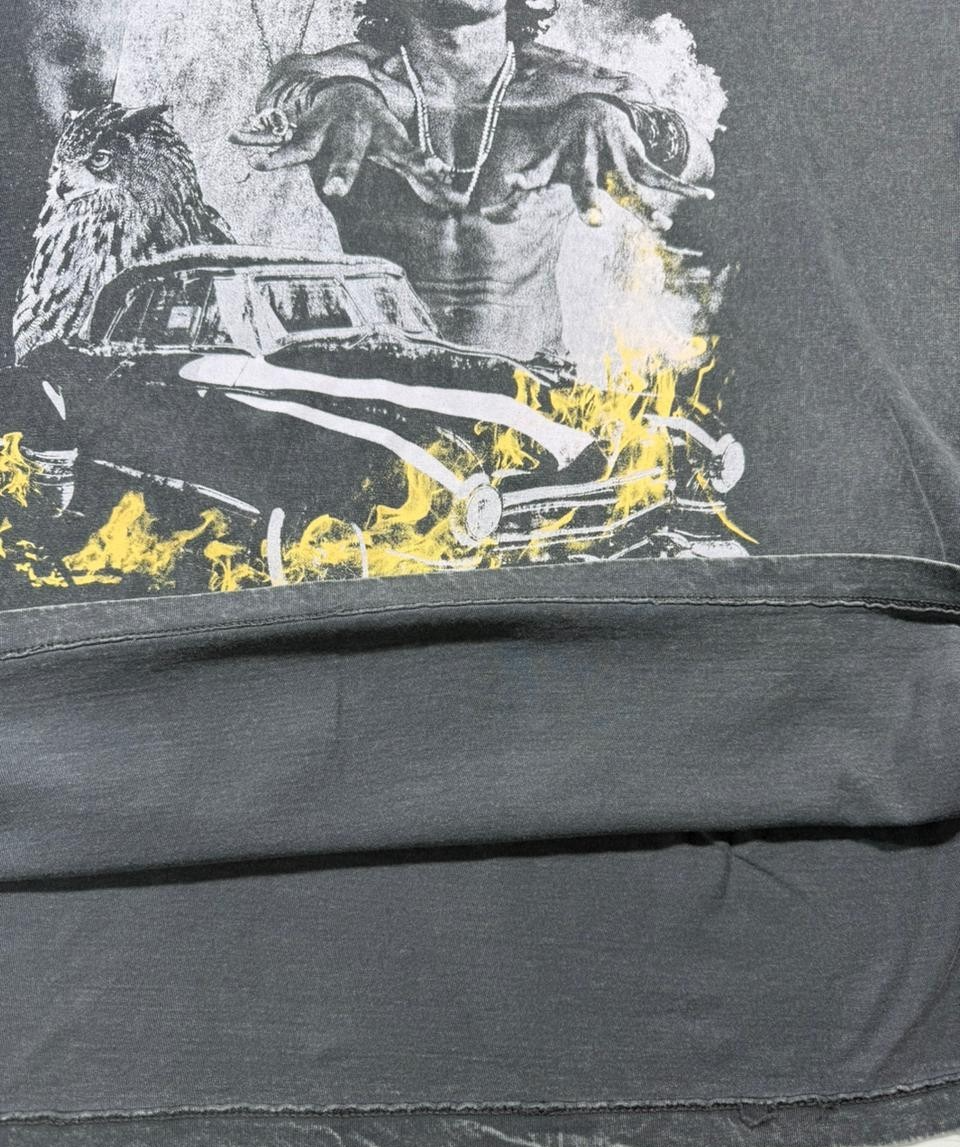 Outkast Men's Washed Black Ms. Jackson Graphic Hip Hop Vintage T-Shirt L