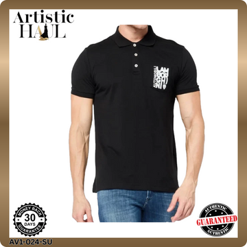 Lamborghini Men's Polo Shirt Black Size XL Premium Style