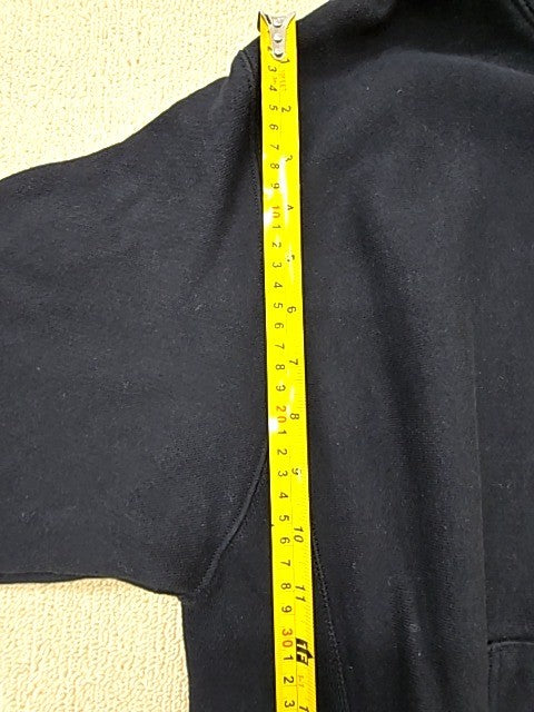 Champion Reverse Weave Black Hoodie Men's M Fleece Side Gussets