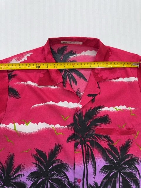 V.H.O Men's Multicolor Palm Tree Hawaiian Shirt Size M