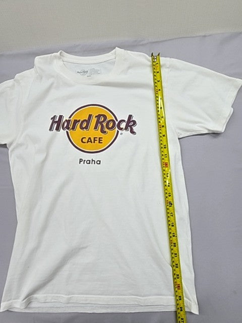Hard Rock Cafe Men's White Cotton T-Shirt Medium Short Sleeve