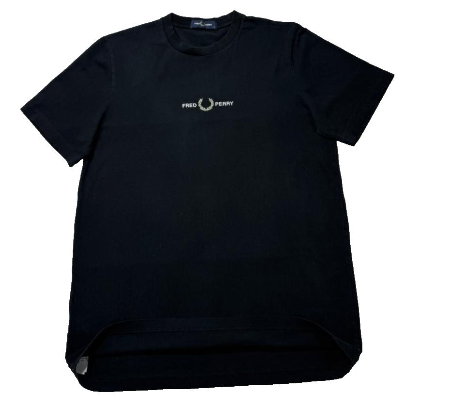 Fred Perry Embroidered Short Sleeve T-Shirt | Size | Black