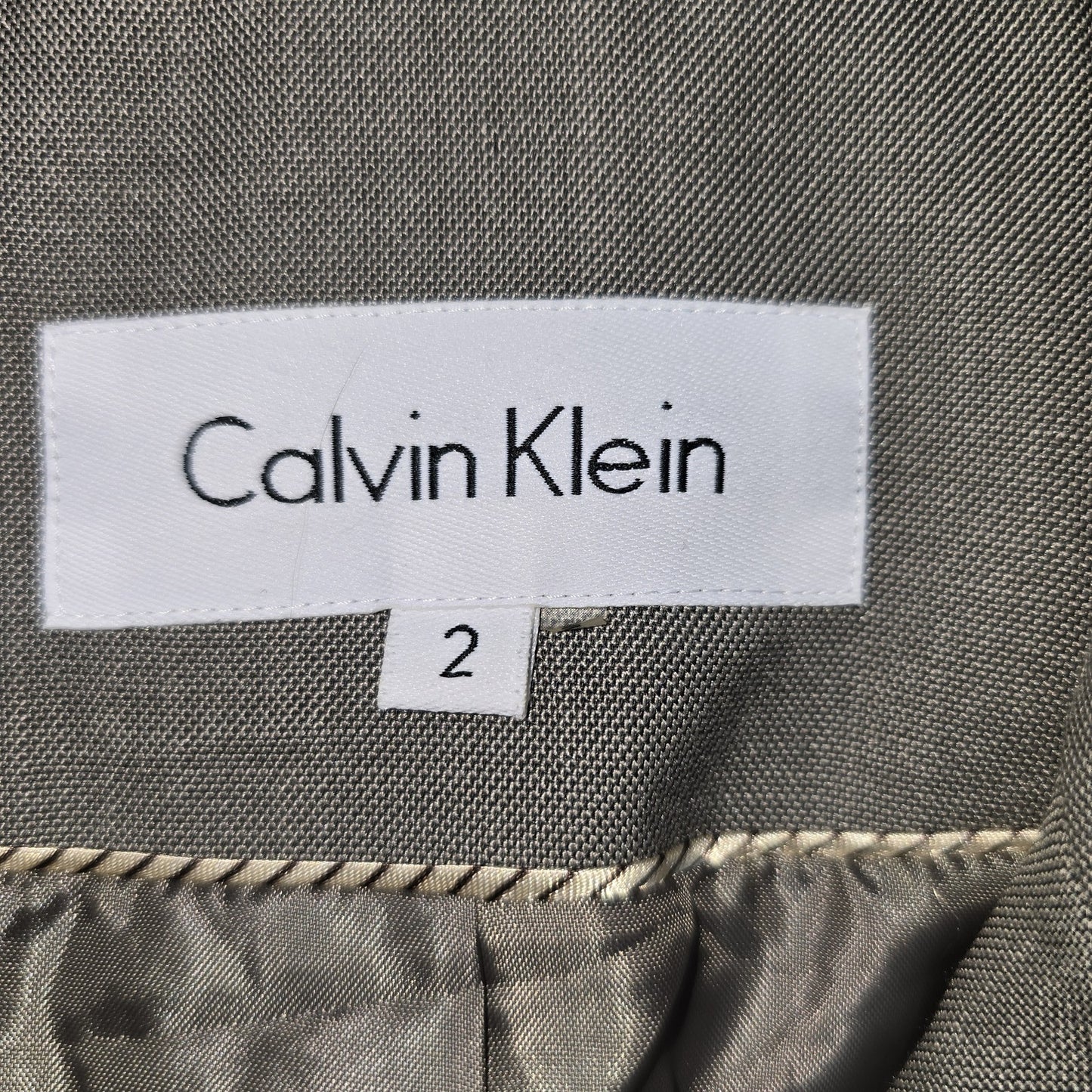 Calvin Klein Women Gray Blazer size 2 product image 3