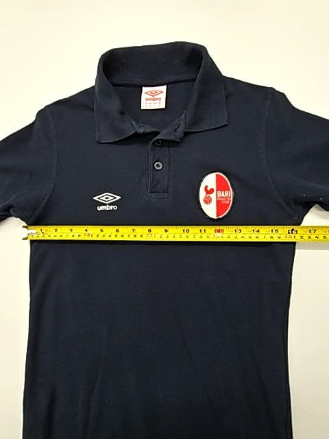 UMBRO Men Black Polo Shirt Logo Waffle Knit Size XS EU Italy Condition