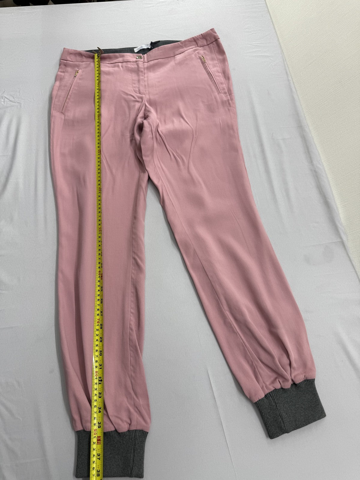 Harmont & Blaine Women's Light Pink Cotton Jogger Pants Mid-Rise