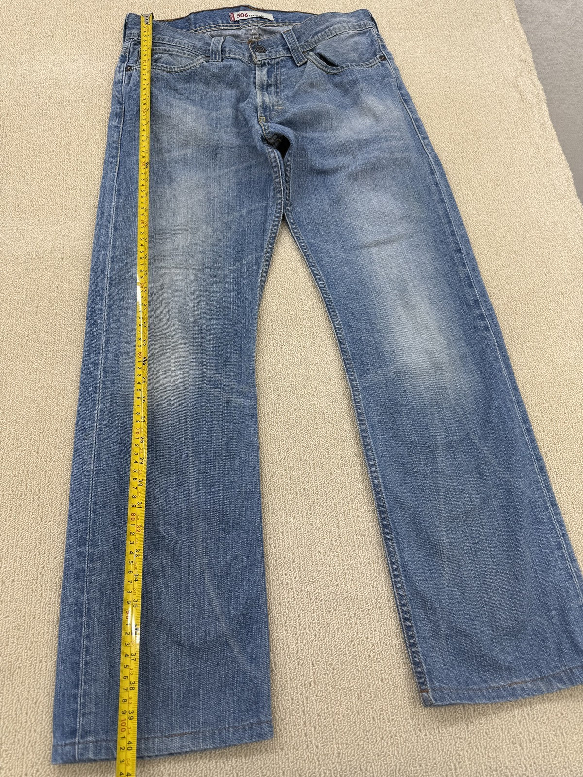 Levi's Men's Light Wash Relaxed Straight 585 Jeans 34x34 100% Cotton