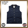 Burberry Women's Navy Quilted Vest Gold Accents 31.5" Chest